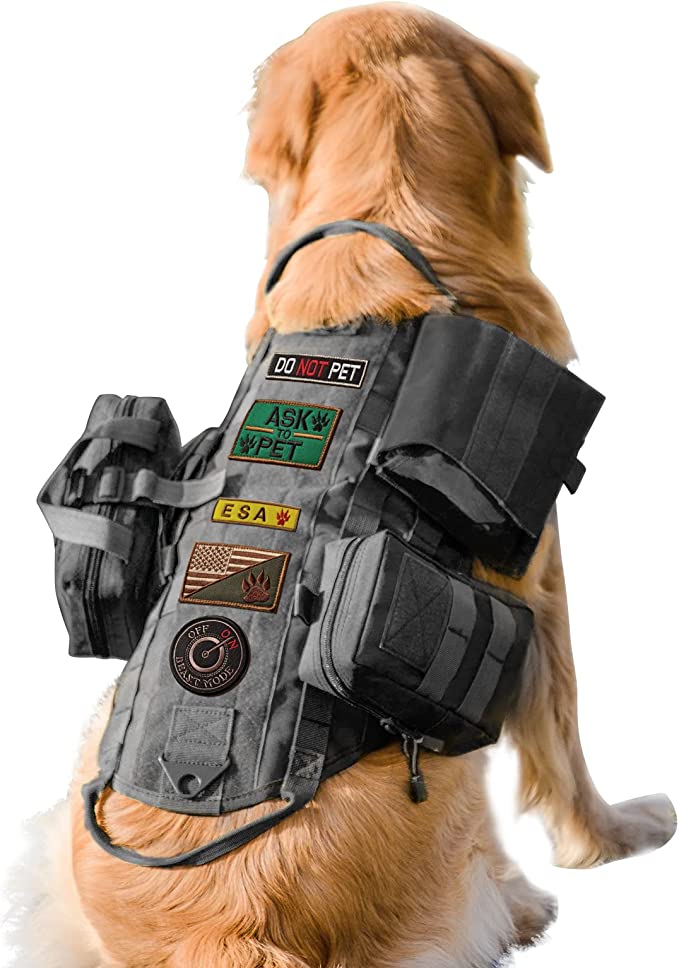 Tactical K9 Harness - Full Size - Black