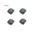 4-Pack Mini Belt Buckle Compass - Portable Button Compass for Paracord Bracelets, Watch Bands & Survival Kits
