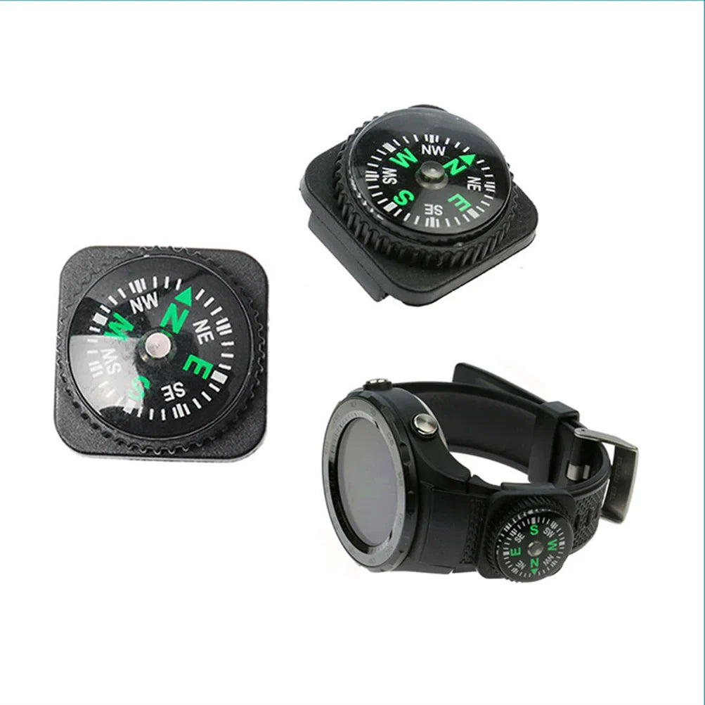 4-Pack Mini Belt Buckle Compass - Portable Button Compass for Paracord Bracelets, Watch Bands & Survival Kits
