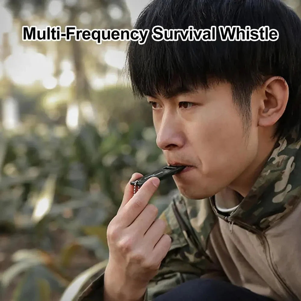 3-Frequency High-Decibel Survival Whistle - Triple-Tone Emergency Whistle for Hiking, Camping & Hunting