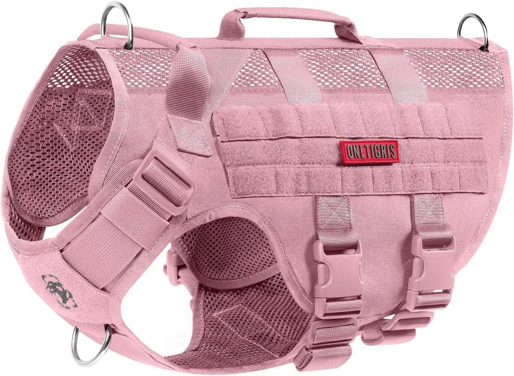 Tactical No-Pull Dog Harness – Mesh Military Vest with Handles for S -XL Dogs